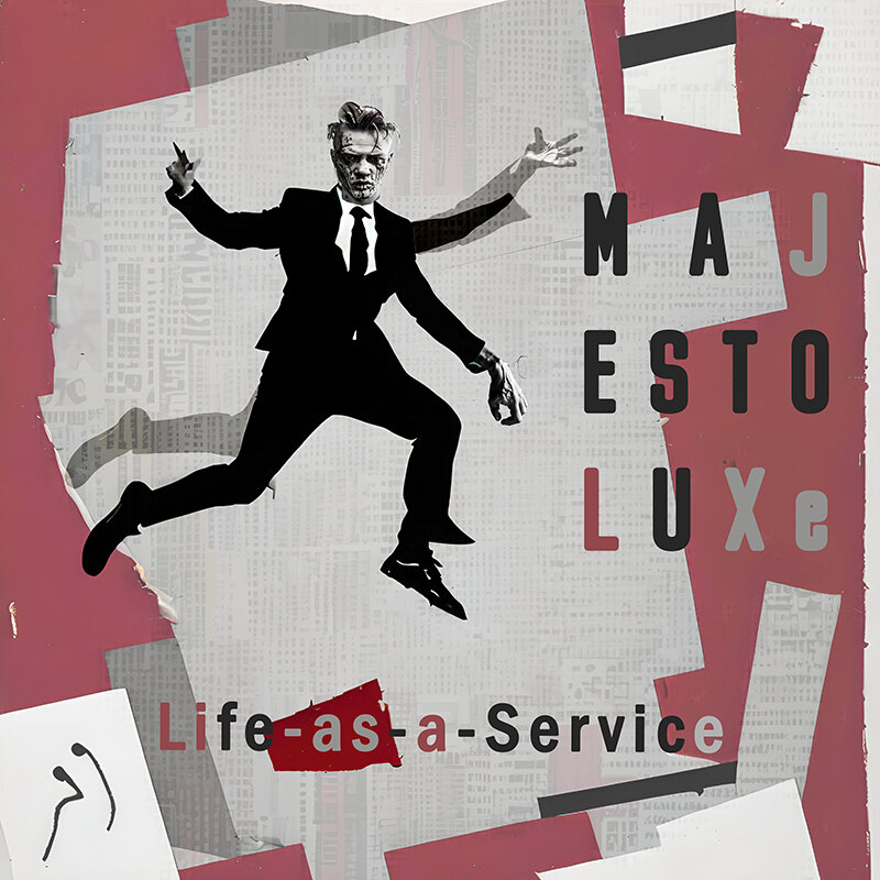 With his new single Life-as-a-Service Majestoluxe deal with how we need to commodify our own selves in order to thrive, both socially and financially.