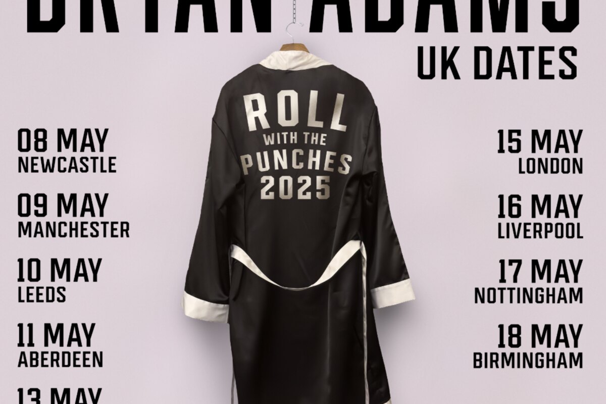 Bryan Adams announces 'Roll With The Punches' May 2025 UK arena tour