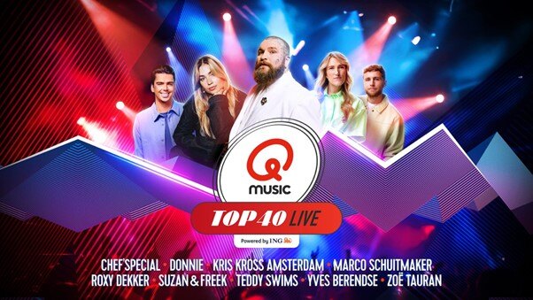Teddy Swims, Roxy Dekker, Suzan & Freek, Yves Berendse, Chef'Special en meer naar Qmusic Top 40 Live