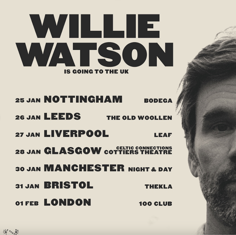 Willie Watson announces UK headline tour for January 2025