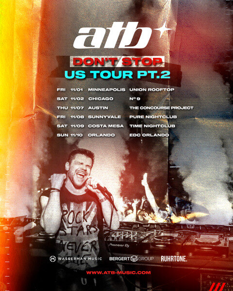 ATB launches “Don’t Stop” US Tour Pt.2 