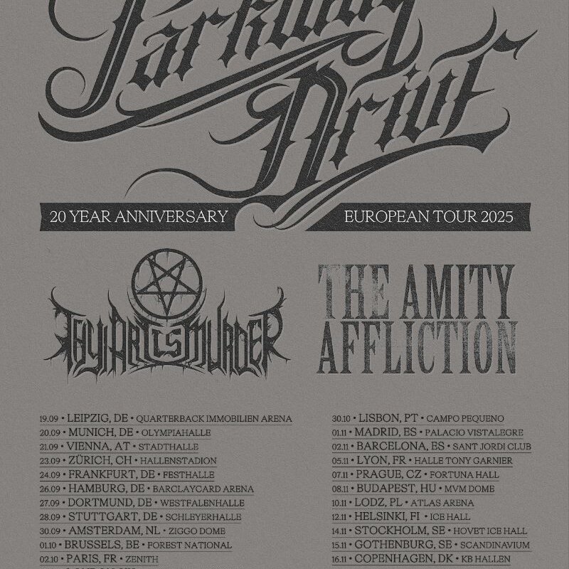 The Amity Affliction, To Support Parkway Drive On 2025 European Arena Tour