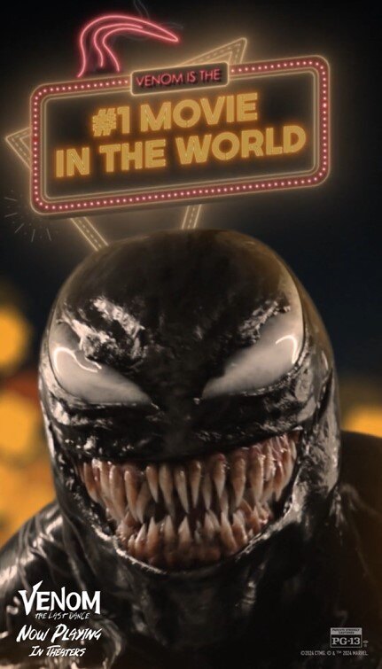 Venom The Last Dance is de Nr. 1 film van de wereld (en België)!