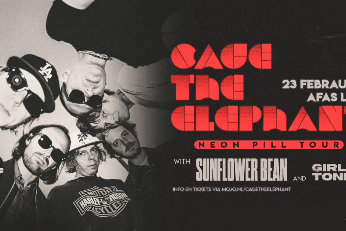 Cage The Elephant tijdens 'Neon Pill Tour' naar AFAS Live op zondag 23 februari