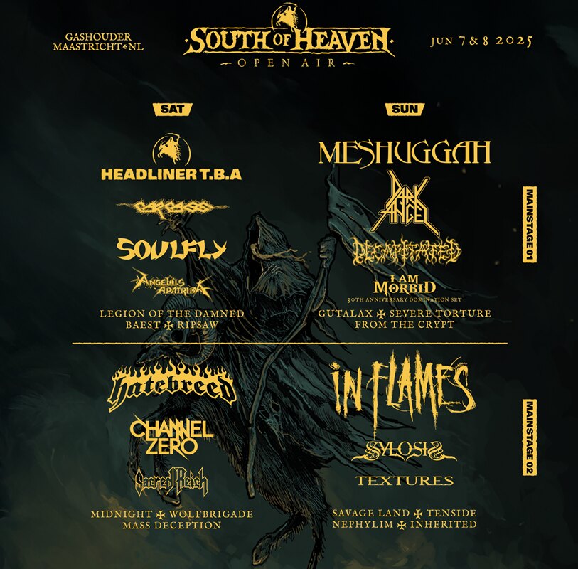 Nieuw metalfestival South Of Heaven open air voegt 7 bands aan programma toe