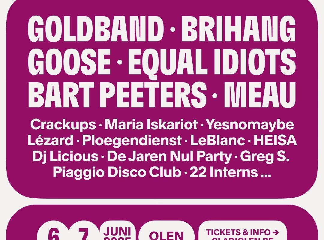 Goldband, Goose, Brihang en Bart Peeters op verjaardags-editie Gladiolen