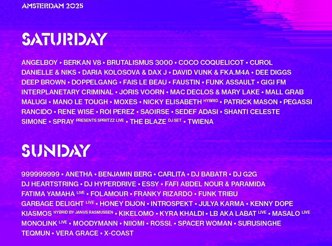 DGTL Amsterdam 2025 unleashes full line up 