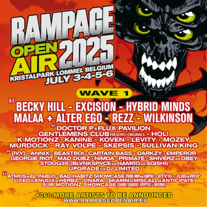 Rampage Open Air 2025 pakt zwaar uit met headliners Becky Hill, Hybrid Minds, Excision, REZZ en Wilkinson