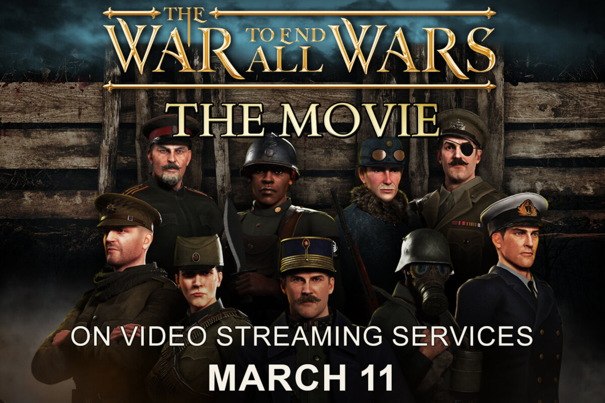 Sabaton´s animated film, “The War To End All Wars - The Movie”, will hit video streaming services starting March 11 in a wide range of territories