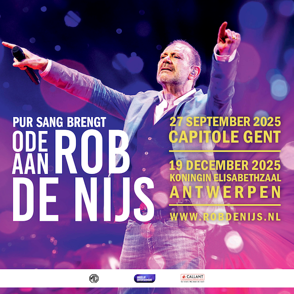 Extra concerten 'Pur Sang brengt ode aan Rob de Nijs' dit najaar in Gent en Antwerpen
