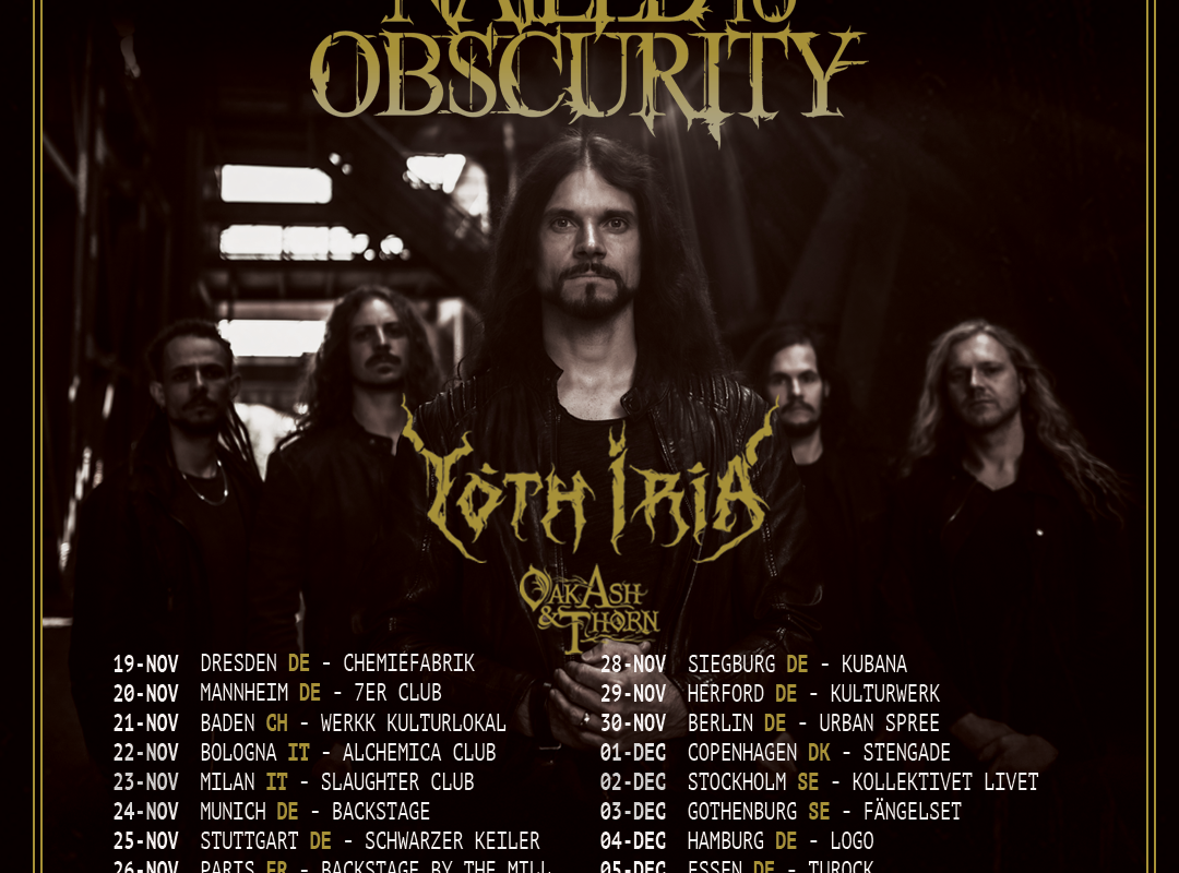 nailed to obscurity Announce European Headline Tour For Autumn 2025