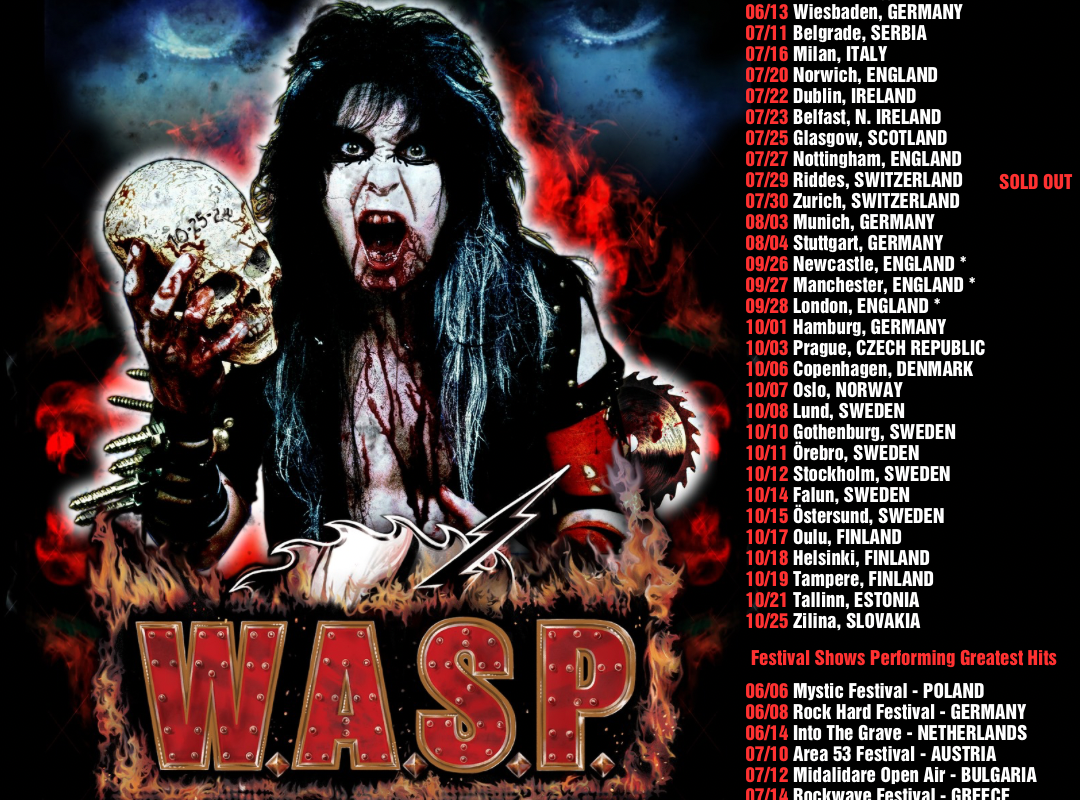 W.A.S.P. Announce More Dates in Europe and UK for 2025 Album ONE Alive World Tour
