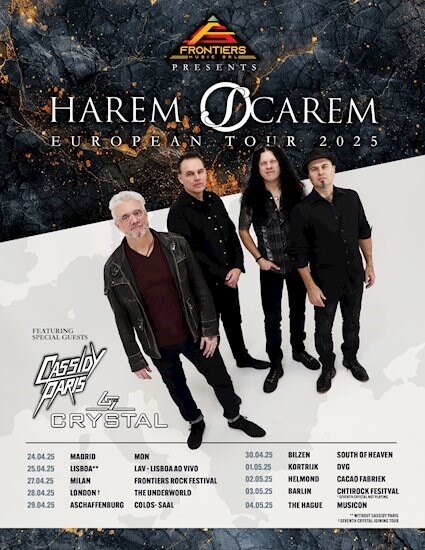 Frontiers Music Srl announces Seventh Crystal as special guests on Harem Scarem’s European Tour 2025