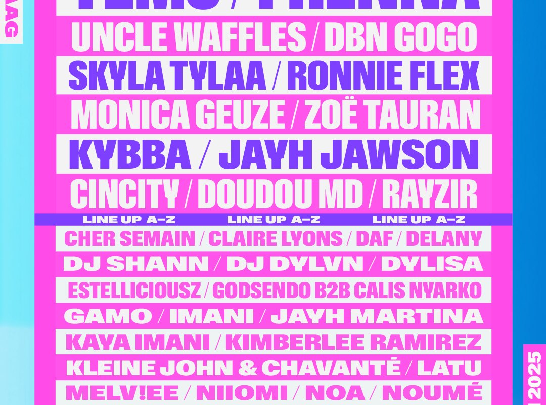 7fest verwelkomt Tems,  Uncle Waffles, Skyla Tylaa, Monica Geuze, Ronnie Flex en meer op 2025 editie
