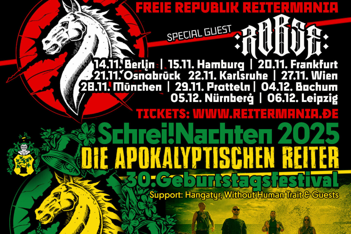 Der Apokalyptischen Reiter are celebrating their 30th anniversary with a spectacular anniversary tour - Freie Republik Reitermania