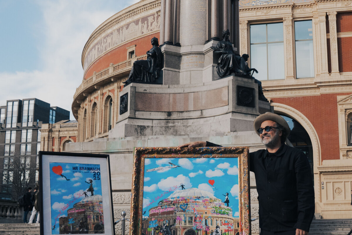 Mr Brainwash Unveils Artwork for Teenage Cancer Trust in Front of Royal Albert Hall