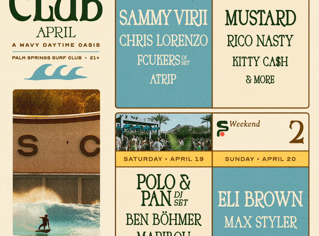 Goldenvoice Surf Club Announces 2025 Lineup ft. Eli Brown, Sammy Virji, Massano, Fcukers, Max Styler, Maribou State
