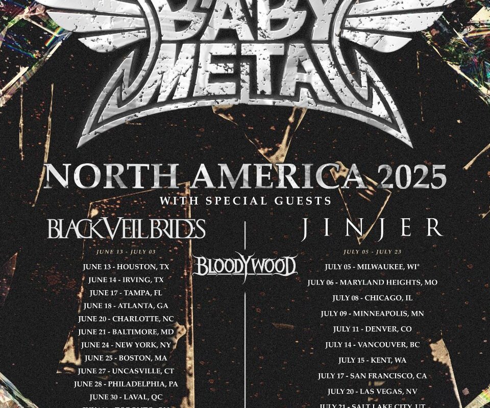 Jinjer Announces 2025 North American Tour Dates with Headliners BABYMETAL