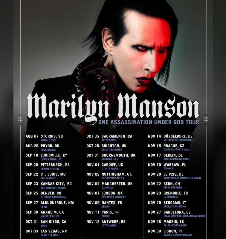 Marilyn Manson has announced his "Under God Tour"