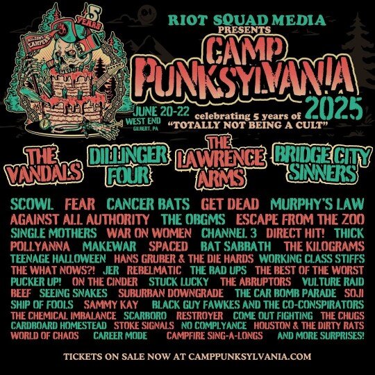 the 2025 Camp Punksylvania daily lineups are here