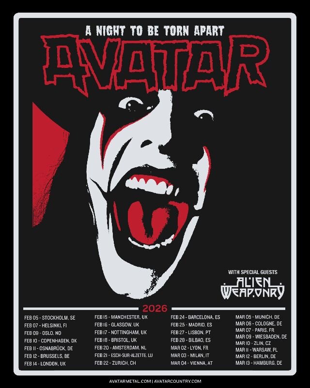 Avatar announce 2026 Headline Tour of UK & Europe
