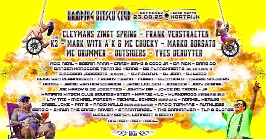 Ook ‘Markske’ van De Kampioenen, Meneer Spaghetti, Mark with a K, Eddie Wally en Marko Borsato komen naar Kamping Kitsch Club!