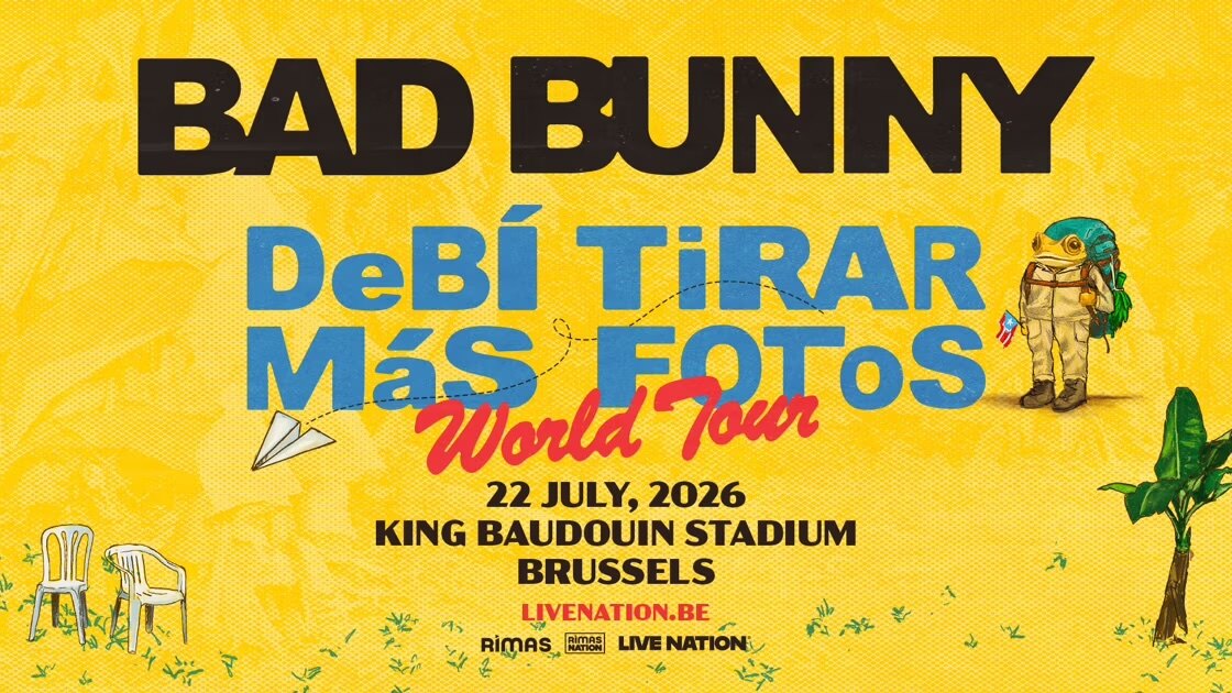 Bad Bunny staat op woensdag 22 juli 2026 in Koning Boudewijnstadion