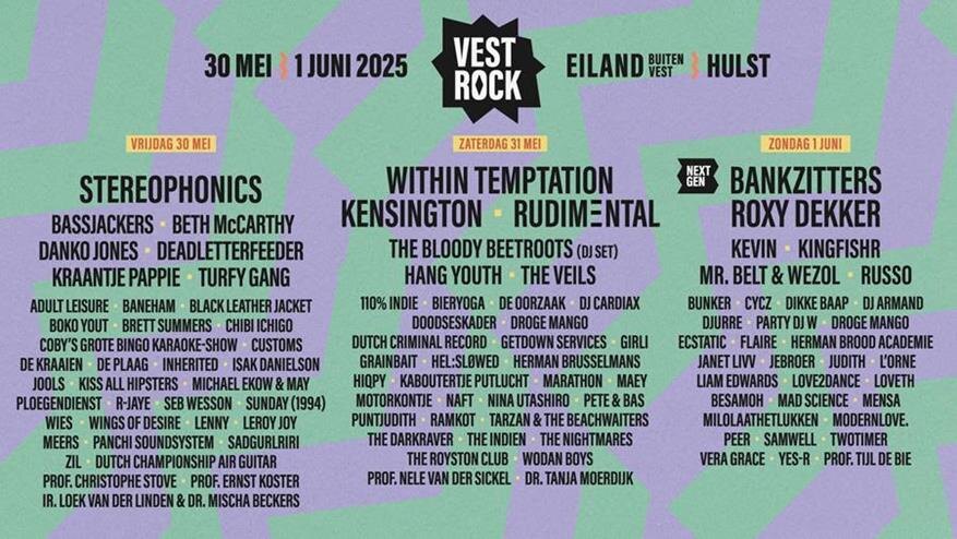 Vestrock telt af naar vijftiende jubileumeditie