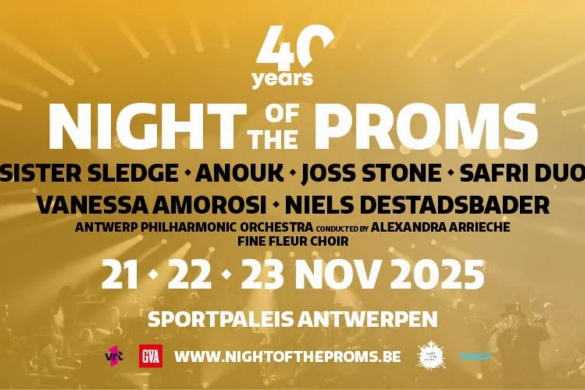 Night of the Proms wordt 40 en viert dat met oa. Anouk, Sister Sledge, Joss Stone en Safri Duo