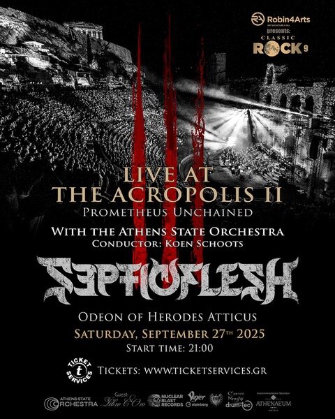 Septicflesh Announce "Live At The Acropolis II - Prometheus Unchained" On September 27th