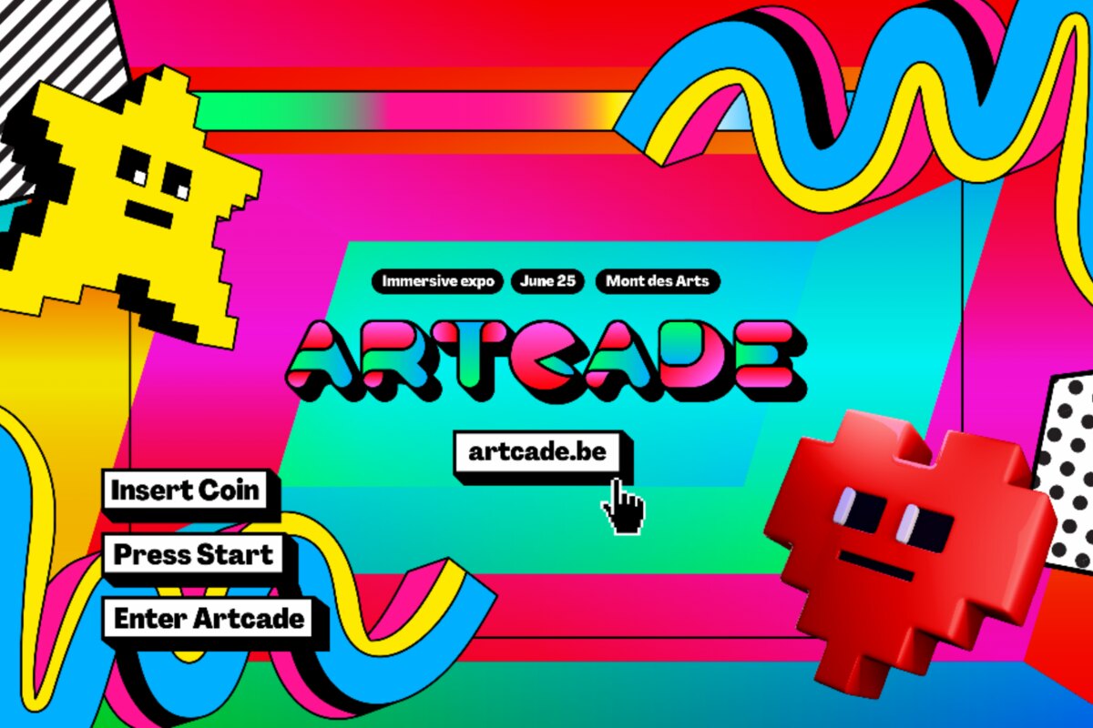 Vanaf nu in Plein Publiek Bxl: interactieve ARTCADE doet experimenteren met gamen, kunst & AI