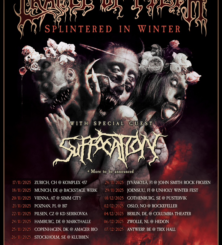 Cradle Of Filth to Conquer Europe on “Splintered In Winter” Tour, Starting November 17, 202