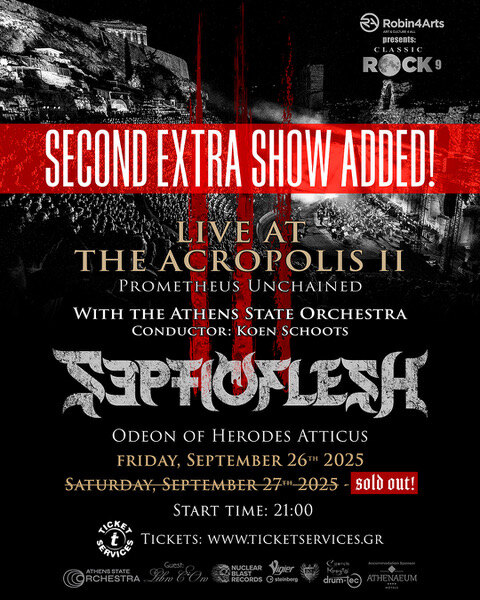 SEPTICFLESH Announce A Second Performance Of Their "Live At The Acropolis II - Prometheus Unchained"