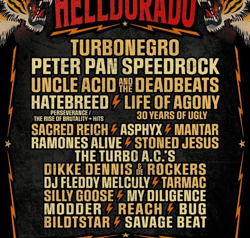 Line-up HELLDORADO volledig met toevoeging van Sacred Reich, Silly Goos, My Dilligence, Modder, Savage Beat
