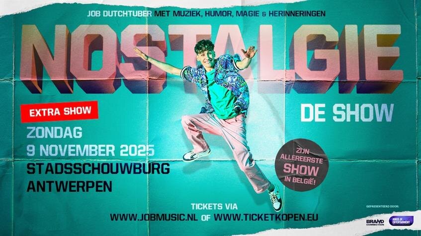 Na stormloop op tickets: Extra show in Antwerpen voor JOB Dutchtuber