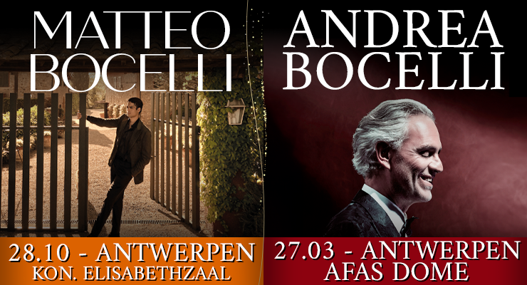 Andrea en Matteo Bocelli veroveren Antwerpen in één concertseizoen