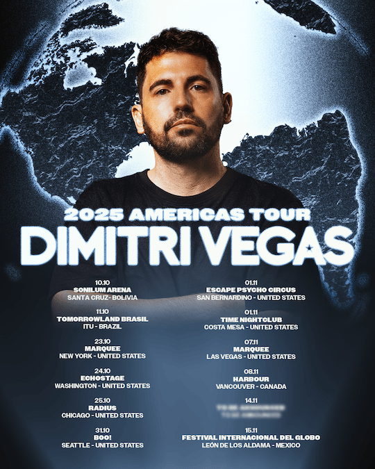 Dimitri Vegas announces dates for 2025 Americas Tour