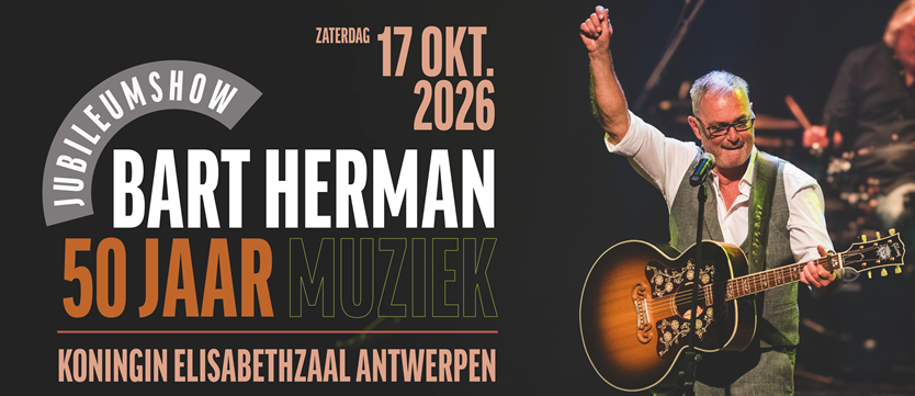 Bart Herman viert '50 jaar muziek’ met uniek jubileumconcert in Koningin Elisabethzaal