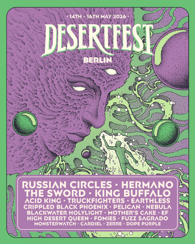Desertfest Berlin reveals second wave of bands for 2026 - adding NEBULA, BLACKWATER HOLYLIGHT & more!