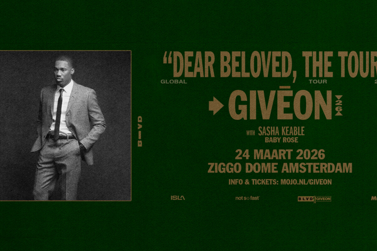 GIVĒON brengt de 'DEAR BELOVED THE TOUR' naar Ziggo Dome op dinsdag 24 maart