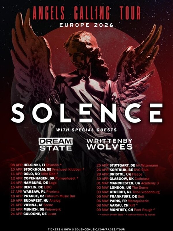 Solence  Announce Headline Eu/Uk Tour In Spring 2026 - Special Guests: Dream State And Written By Wolves