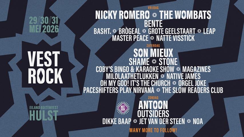 Eerste 25 namen voor Vestrock en Vestrock Nxtgen