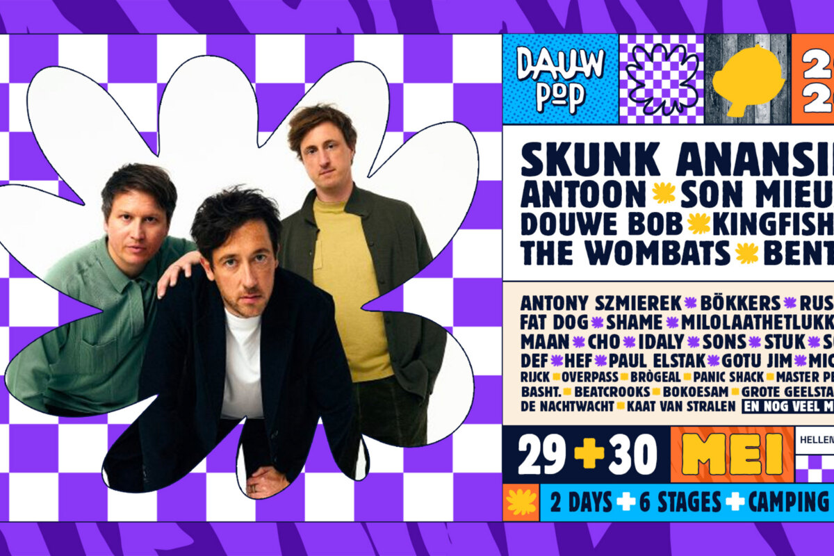 Dauwpop kondigt tweede lichting namen aan: The Wombats, Douwe Bob, sor, Shame en meer!