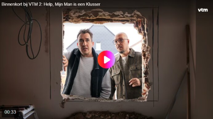Andy Peelman en Bart Appeltans schieten wanhopige klussers (en partners) te hulp in Help, Mijn Man is Klusser