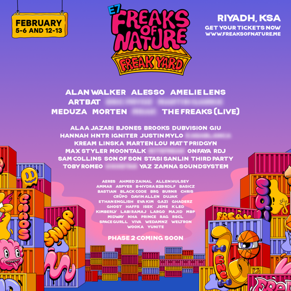 Freaks of Nature festival announces 2026 lineup featuring Alan Walker, Alesso, Amelie Lens, ARTBAT, Meduza, Morten & The Freaks (Live)