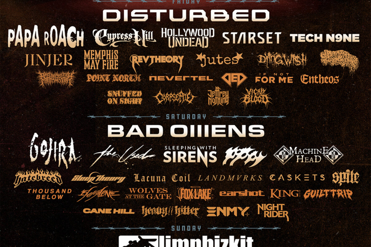 Inkcarceration: Disturbed, Bad Omens, Limp Bizkit & 65+ bands announced at Shawshank Redemption prison