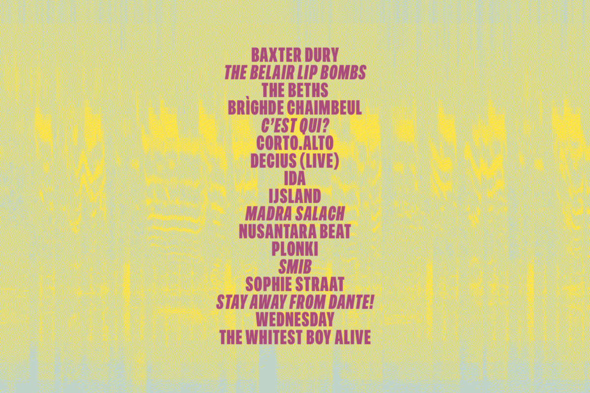 De eerste muzieknamen voor Into The Great Wide Open 2026