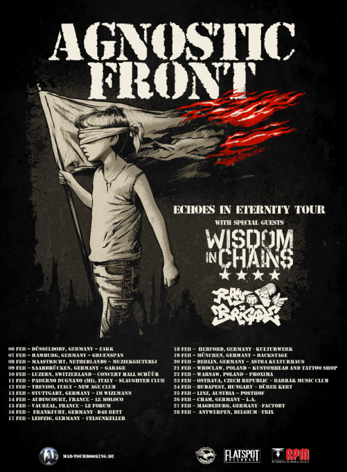 Agnostic Front Unleashes Lyric Video For “You Say" And Announces European Leg Of "Echoes In Eternity" Tour!