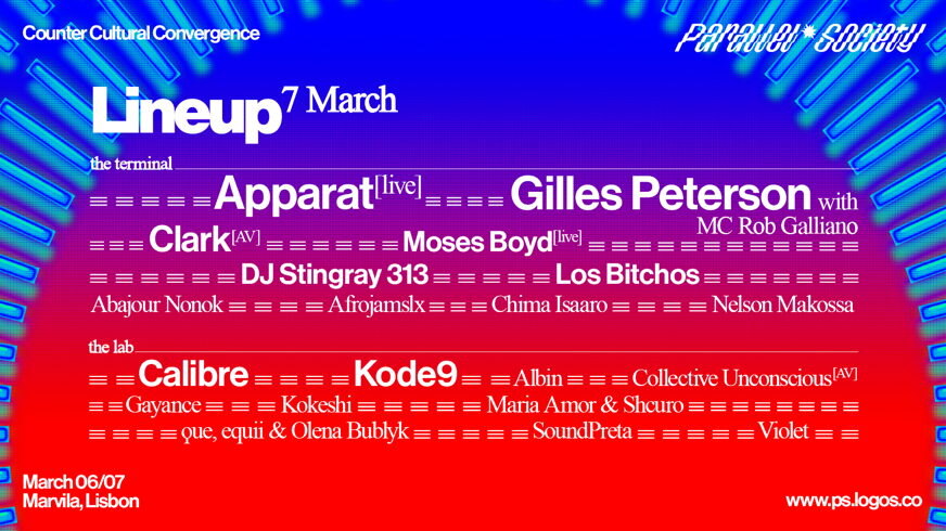 DJ Stingray 313 & Los Bitchos Join Apparat, Gilles Peterson, Clark, Moses Boyd, Calibre & Kode9 For Parallel Society Lisbon