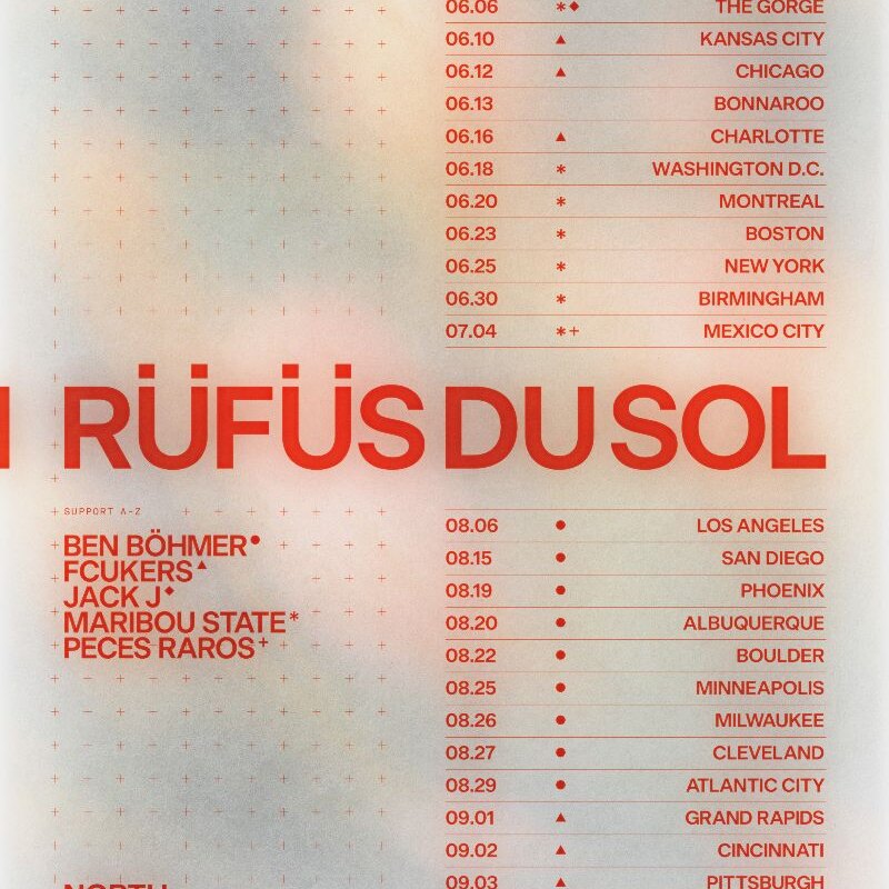 Grammy Award-Winning Electronic Band Rufus Du Sol Announce Biggest North American Headline Tour To Date